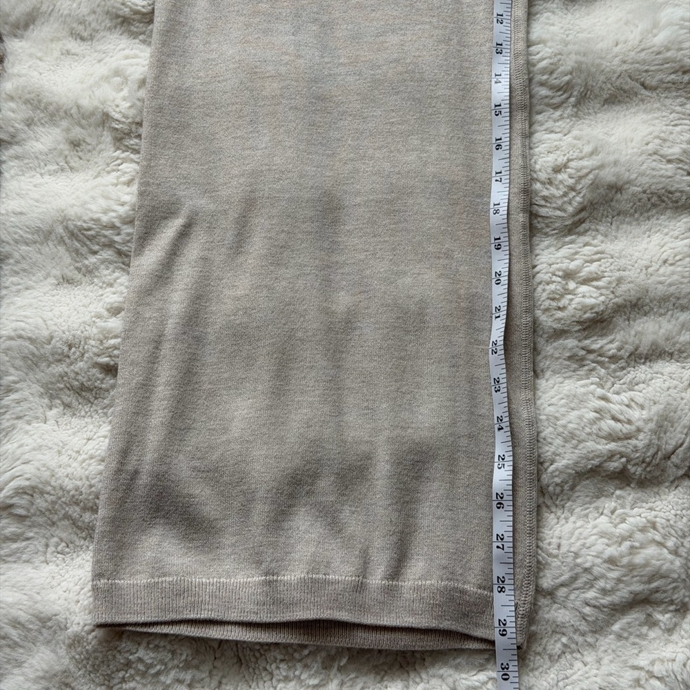 Victoria's Secret Soft Knit Oatmeal Neutral Wide-Leg High Rise Lounge Pants-M - Picture 13 of 15